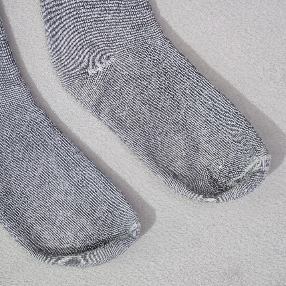 Vintage Hunting Boot Socks Gray Marl Orange Deer‎ Head Crew USA Outdoors
